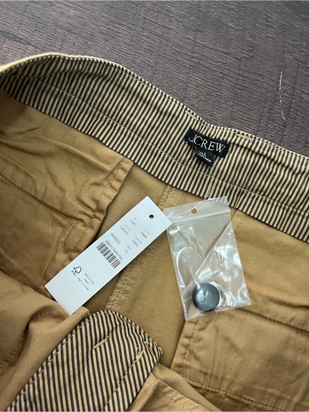 J. Crew Tan High-Rise Tailored Shorts 12 - Picture 7 of 11